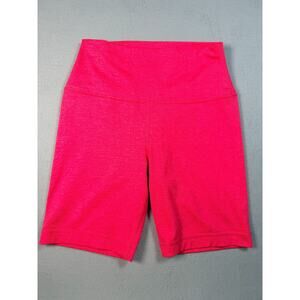 Quince Ultra-Form High Rise Bike Shorts Women's Small Pink 7" Inseam Stretch